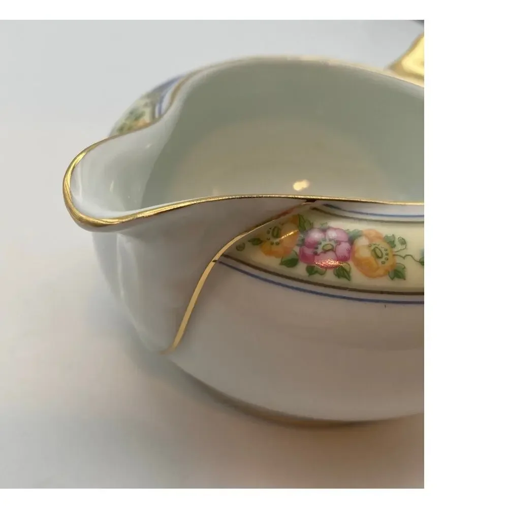 VTG Bohemia Ceramic Works Cecil Pattern Porcelain Creamer Pitcher Czechoslovakia